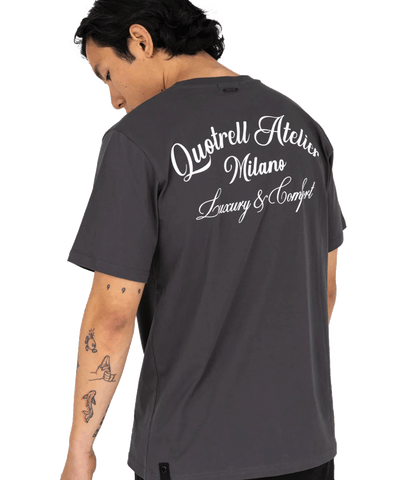 Quotrell - Atelier Milano - T-shirt - Anthracite/white