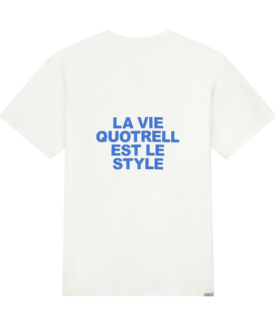Quotrell - La Vie - T-shirt - White/blue