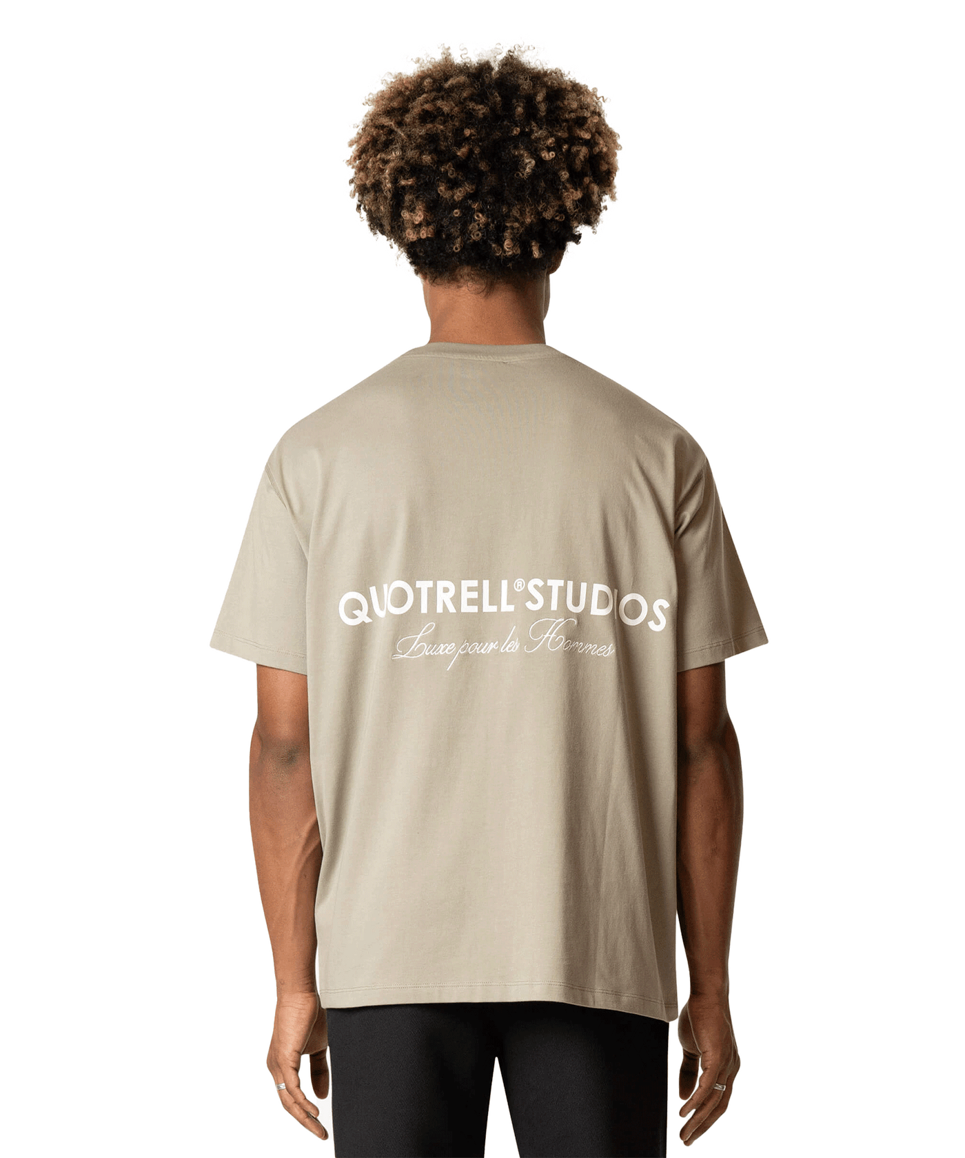 Quotrell - Studios - T-shirt - Faded Olive/white