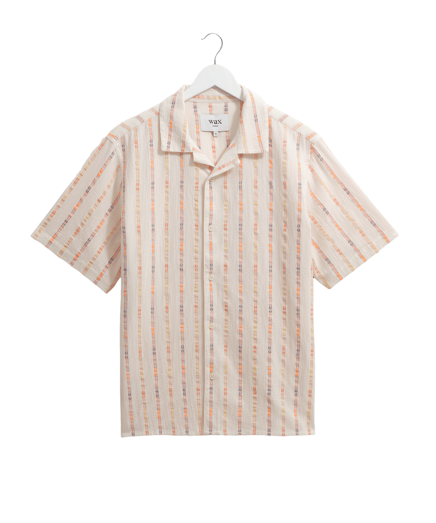 Wax London - Didcot - Shirt - Ecru/orange