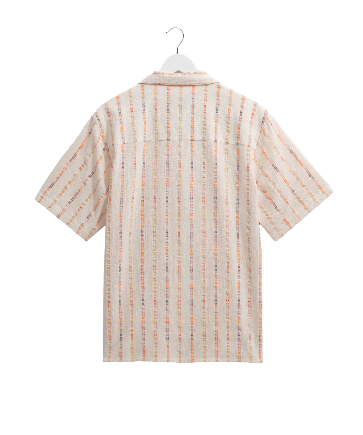 Wax London - Didcot - Shirt - Ecru/orange