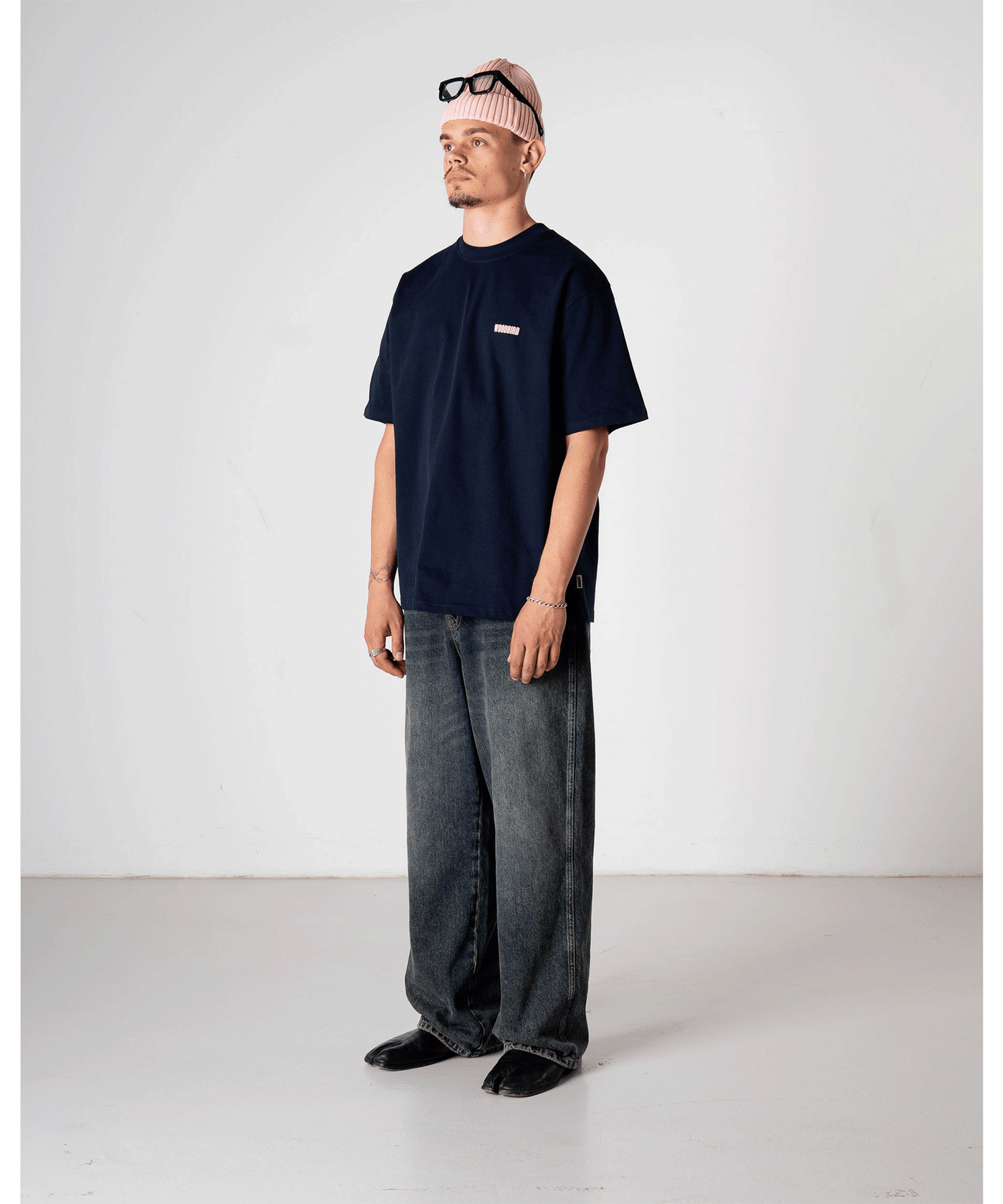 Woodbird - 2536-410 - Wbbaine Koi T-shirt - Dark Navy