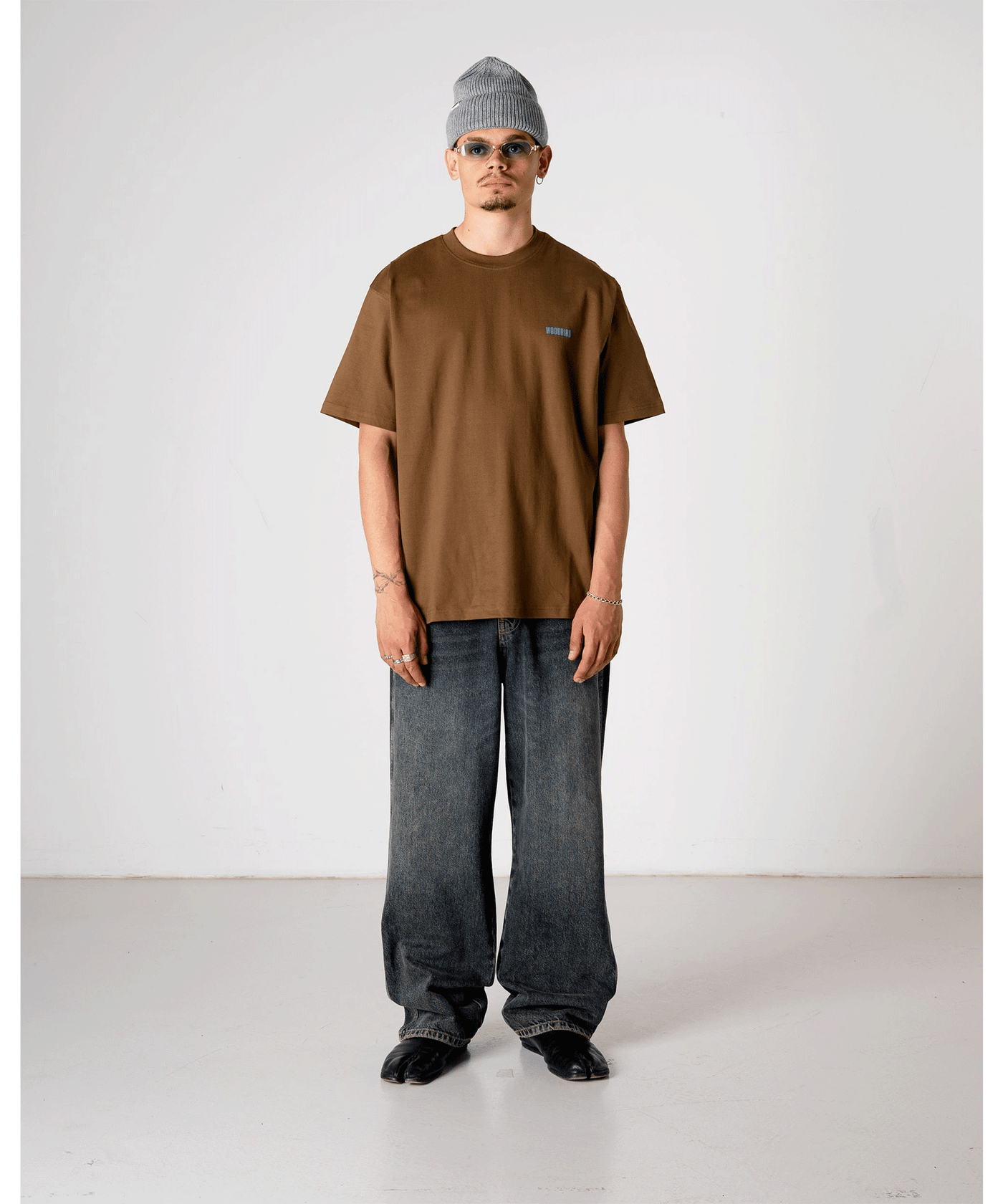 Woodbird - 2536-410 - Wbbaine Koi T-shirt - Dk Brown