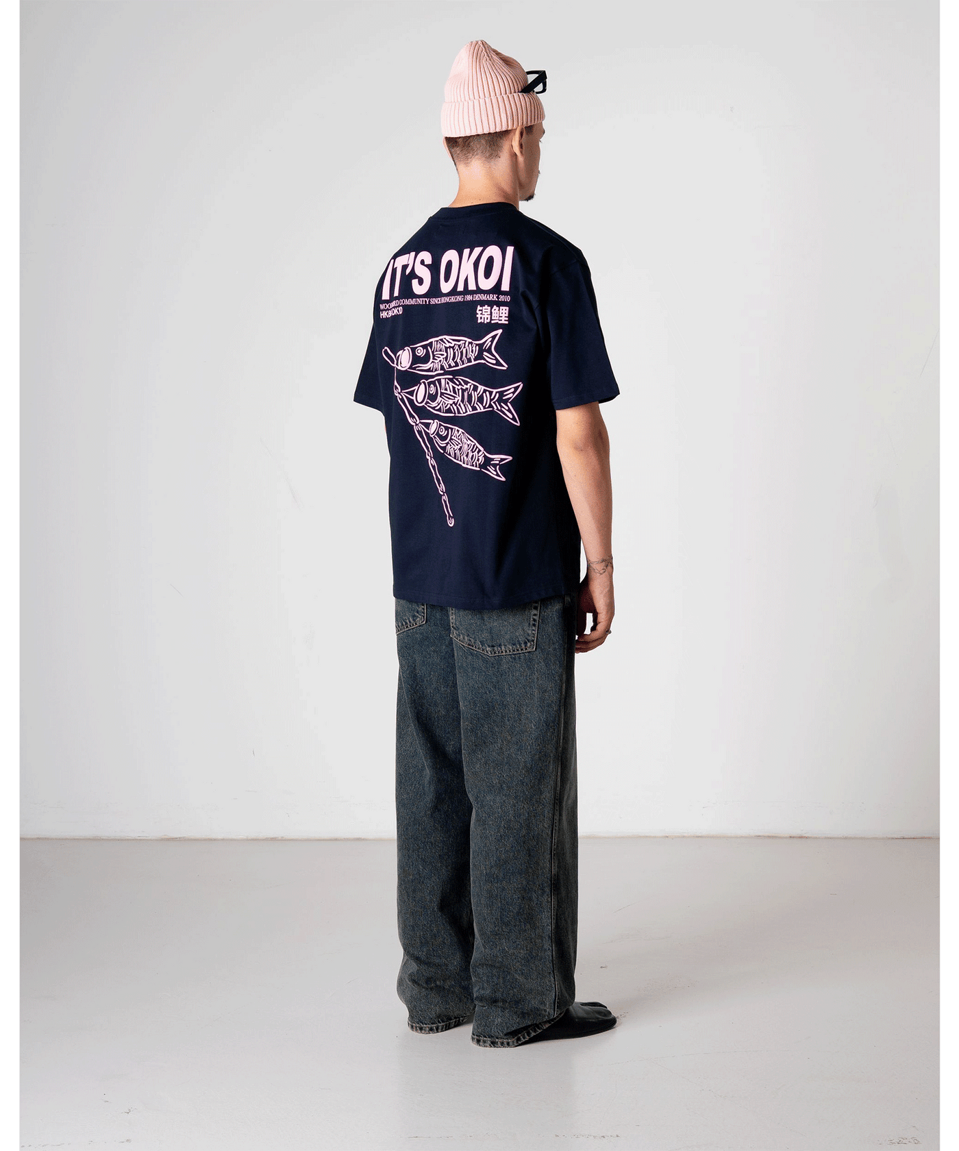 Woodbird - 2536-410 - Wbbaine Koi T-shirt - Dark Navy