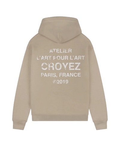 CROYEZ - Gallery Grunge - Hoodie - Beige/white