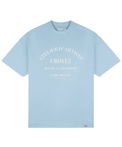 CROYEZ - Atelier - T-shirt - Light Blue/white