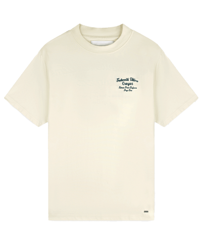 CROYEZ - Fraternite - T-shirt - Buttercream/petrol