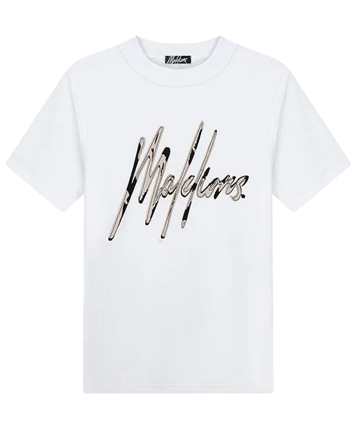 Malelions - Destroyed Signature - T-shirt - White/black