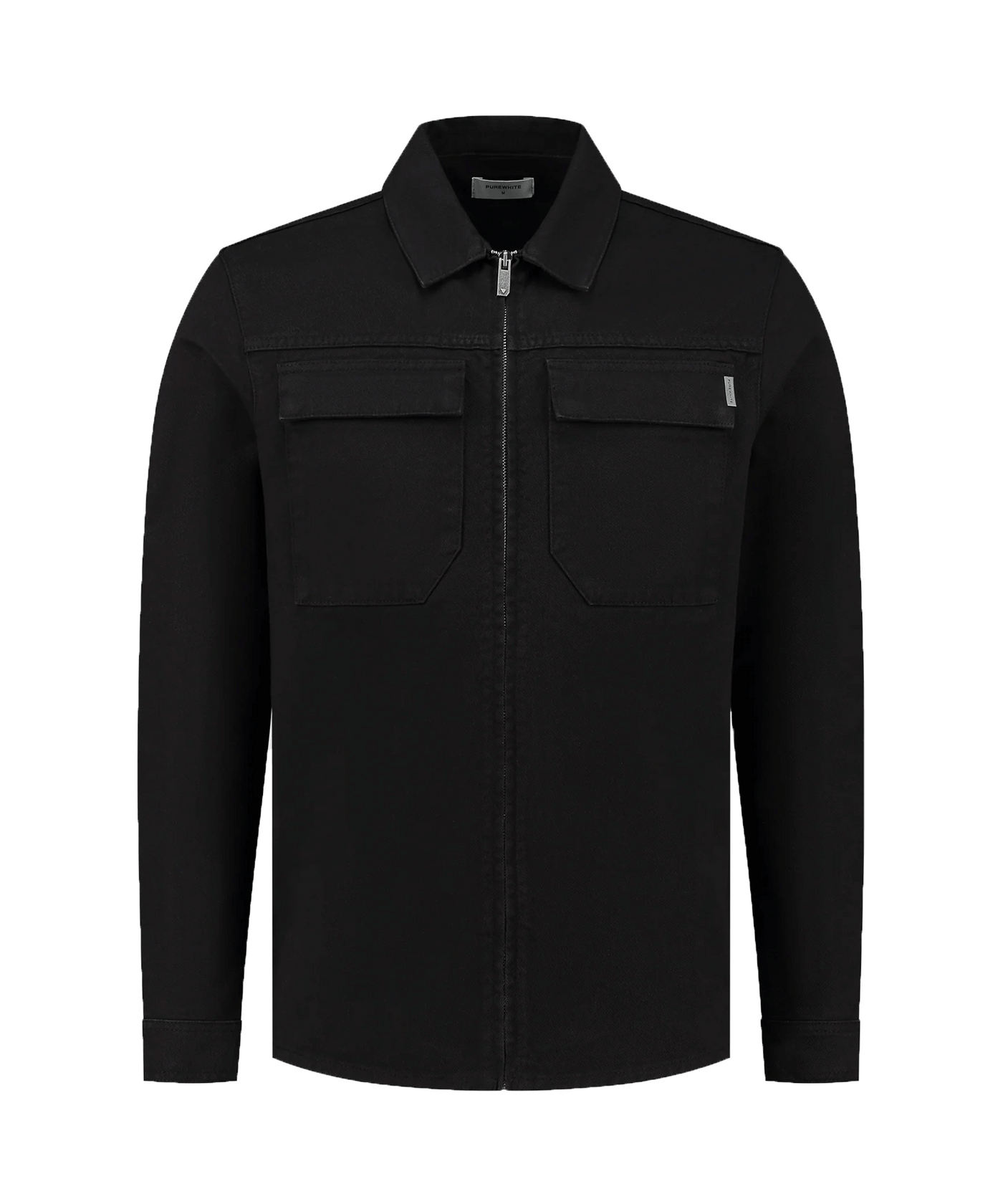 PureWhite - 23030203 - Twill Overshirt - Black