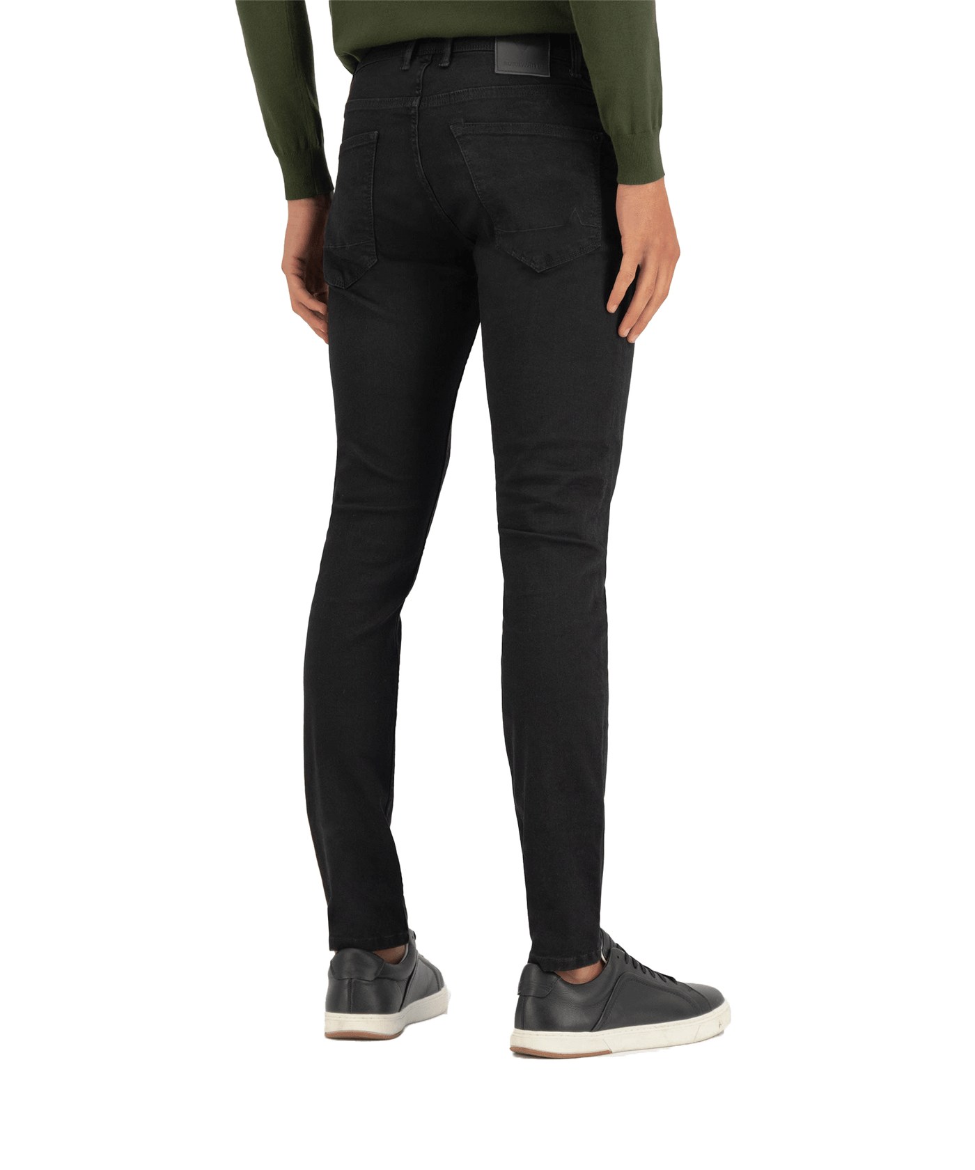 PureWhite - Slim Fit Black Jeans, Detailed With Black