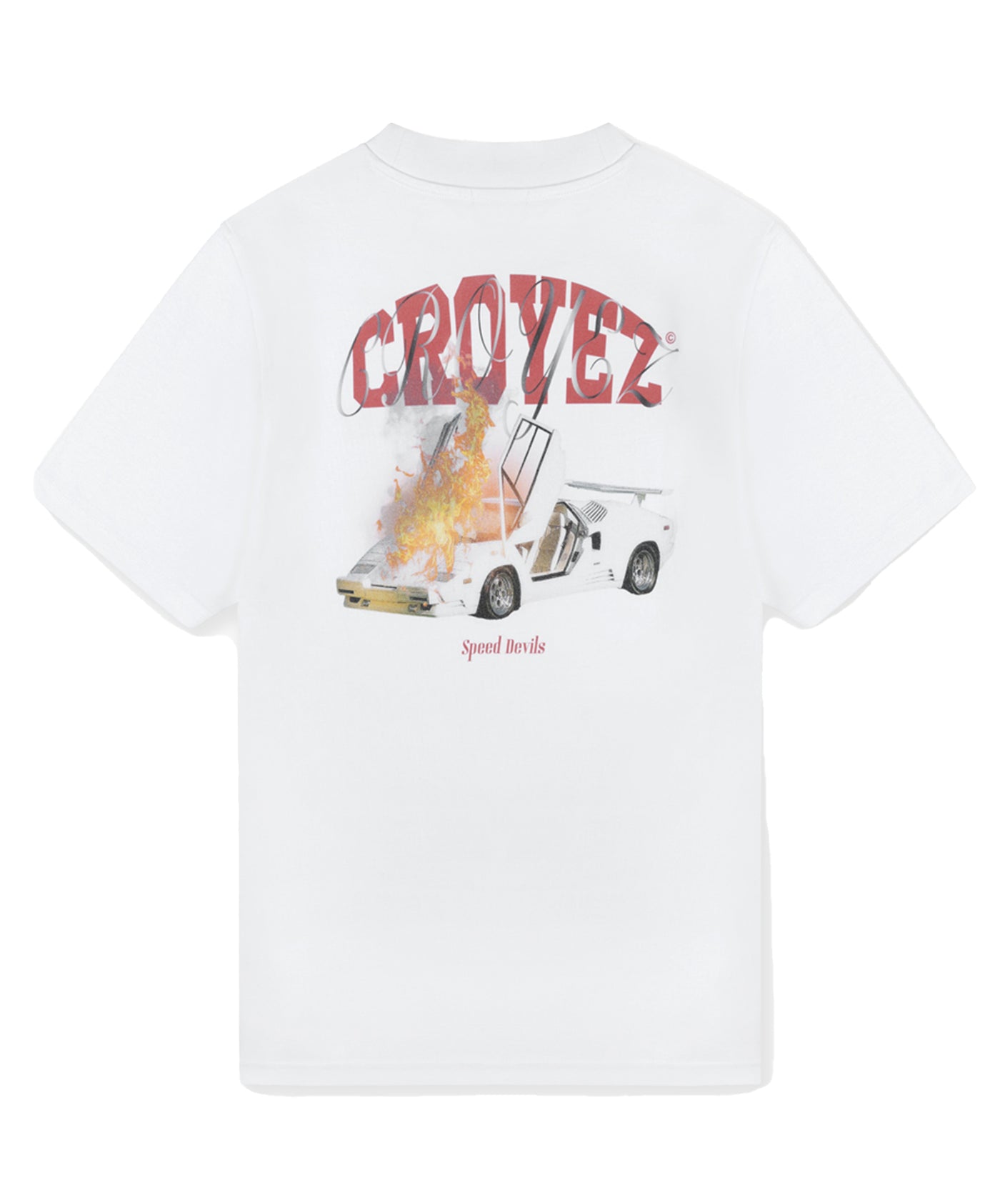 CROYEZ - Broken Lambo - T-shirt - 103 White/red