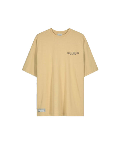 Beige oversized-fit t-shirt van Reprimande